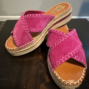 Vince Camuto Crossband Leather Slides